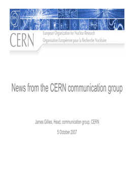 News from the CERN Communication Group