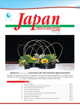 Ikebana ---Japanese Art of Flower Arrangement