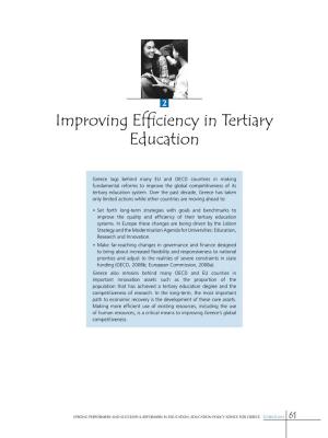 Improving Efficiency in Tertiary Education