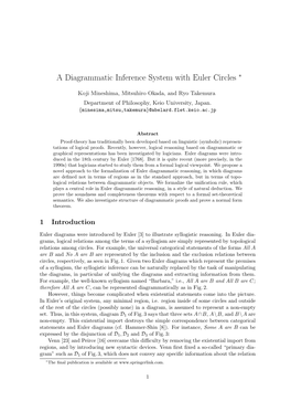 A Diagrammatic Inference System with Euler Circles ∗