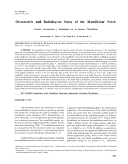 Osteometric and Radiological Study of the Mandibular Notch