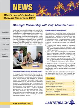 Strategic Partnership with Chip Manufacturers