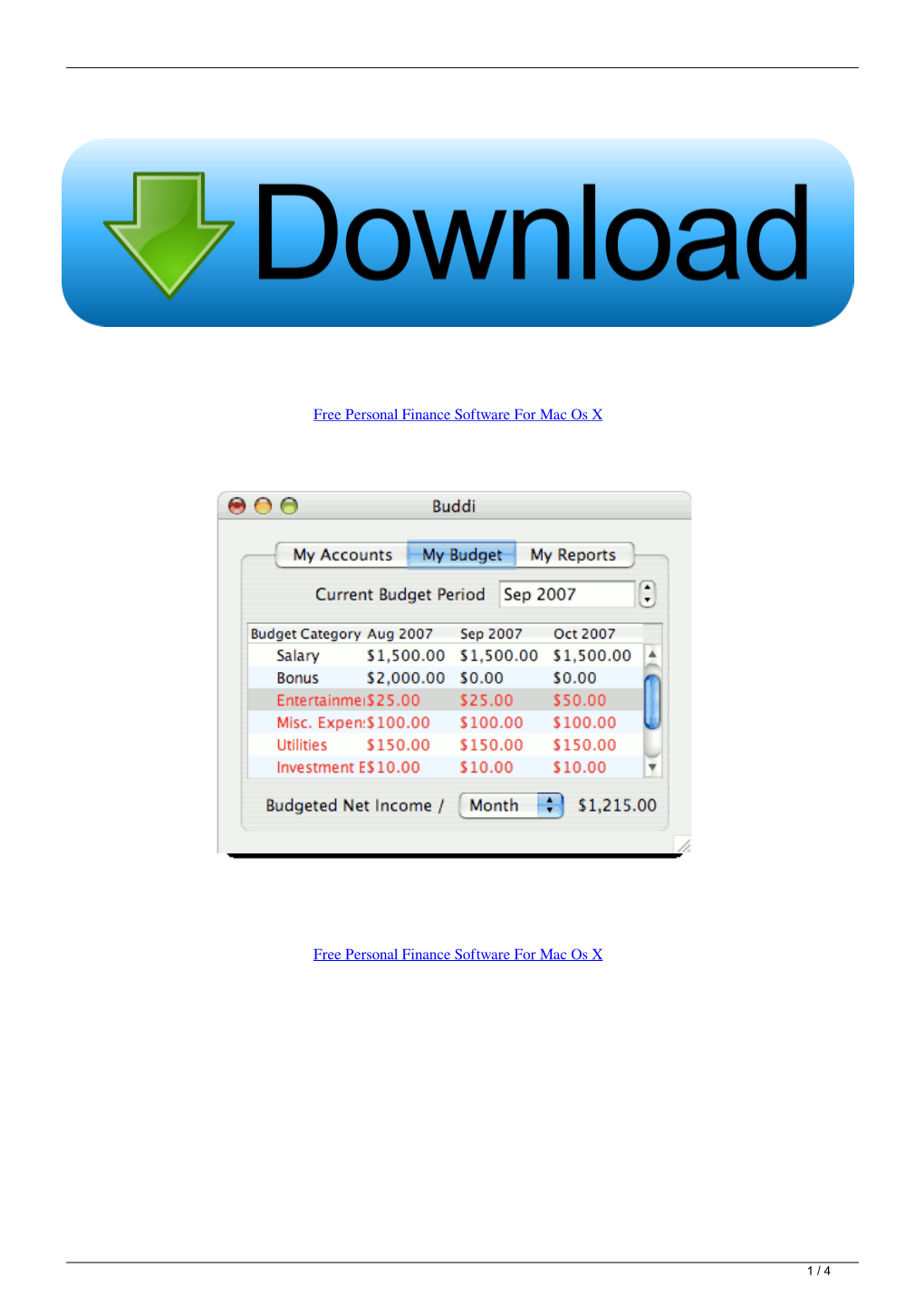 Free Personal Finance Software for Mac Os X