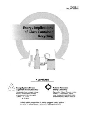 Energy Implications of Glass-Container Recycling