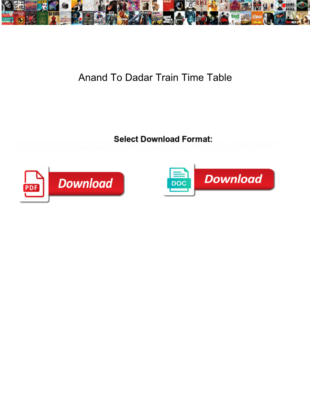 Anand to Dadar Train Time Table