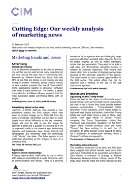 Our Weekly Analysis of Marketing News