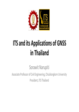ITS and Its Applications of GNSS in Thailand