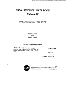 NASA HISTORICAL DATA BOOK Volume IV
