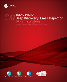 Trend Micro Deep Discovery Email Inspector 3.0 Administrator's Guide