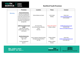 Rochford Youth Provision