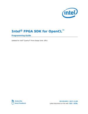 Intel® FPGA SDK for Opencl™ Programming Guide