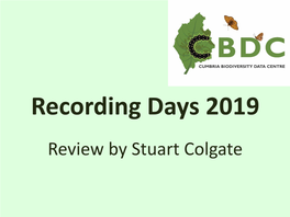 Recording Days 2019 Review