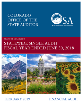 Statewide Single Audit Fiscal Year Ended June 30, 2018