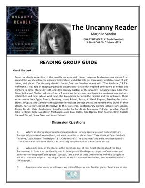 The Uncanny Reader Marjorie Sandor