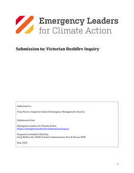 Submission To: Victorian Bushfire Inquiry