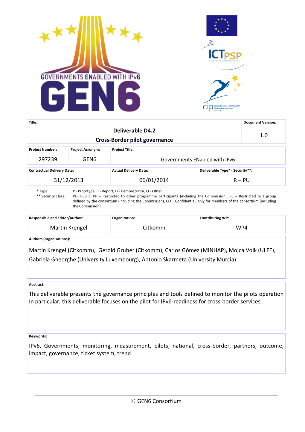 Cross-Border Pilot Governance