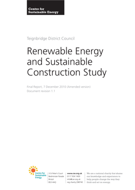 Renewable Energy and Sustainable Construction Study