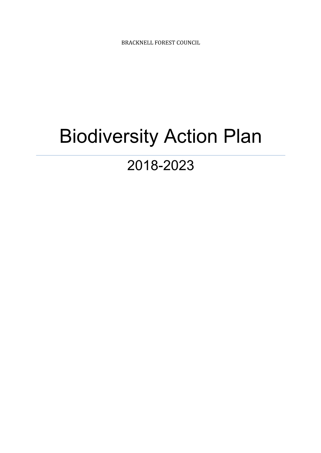 Biodiversity Action Plan