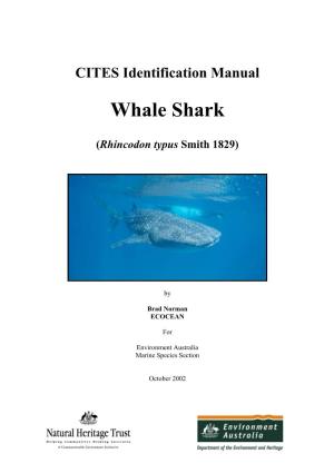 CITES Identification Manual Whale Shark