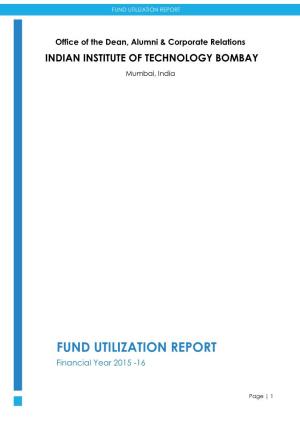 Fund Utilization Report 2015-2016