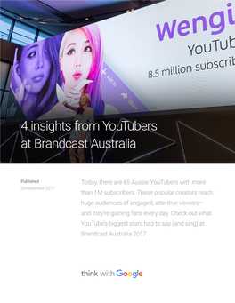 4 Insights from Youtubers at Brandcast Australia