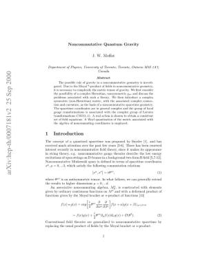 Noncommutative Quantum Gravity