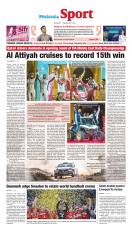 Al Attiyah Cruises to Record 15Th Win