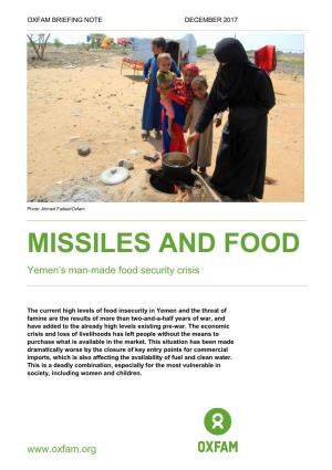 Missiles and Food: Yemen's Man-Made Food Security Crisis