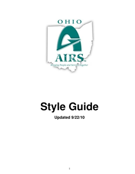 Style Guide Updated 9/22/10