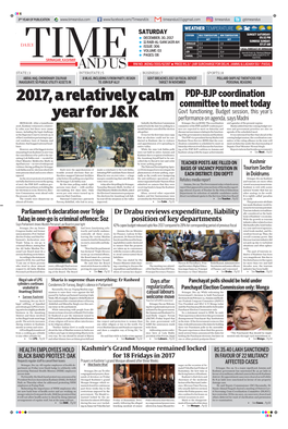 2017, a Relatively Calm Year for J&K