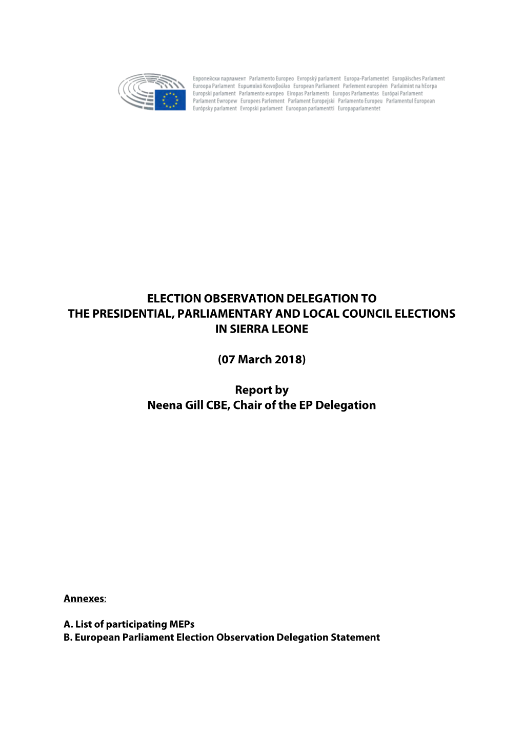 Sierra Leone Presidential, Parliamentary and Local Elections, 7