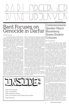 Bard Focuses on Genocide in Darfur