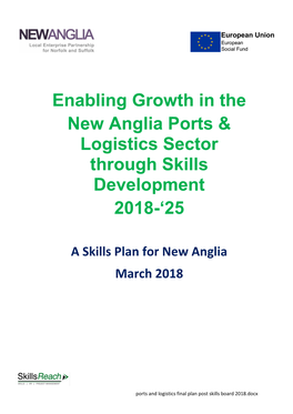 Enabling Growth in the New Anglia Ports & Logistics Sector Through
