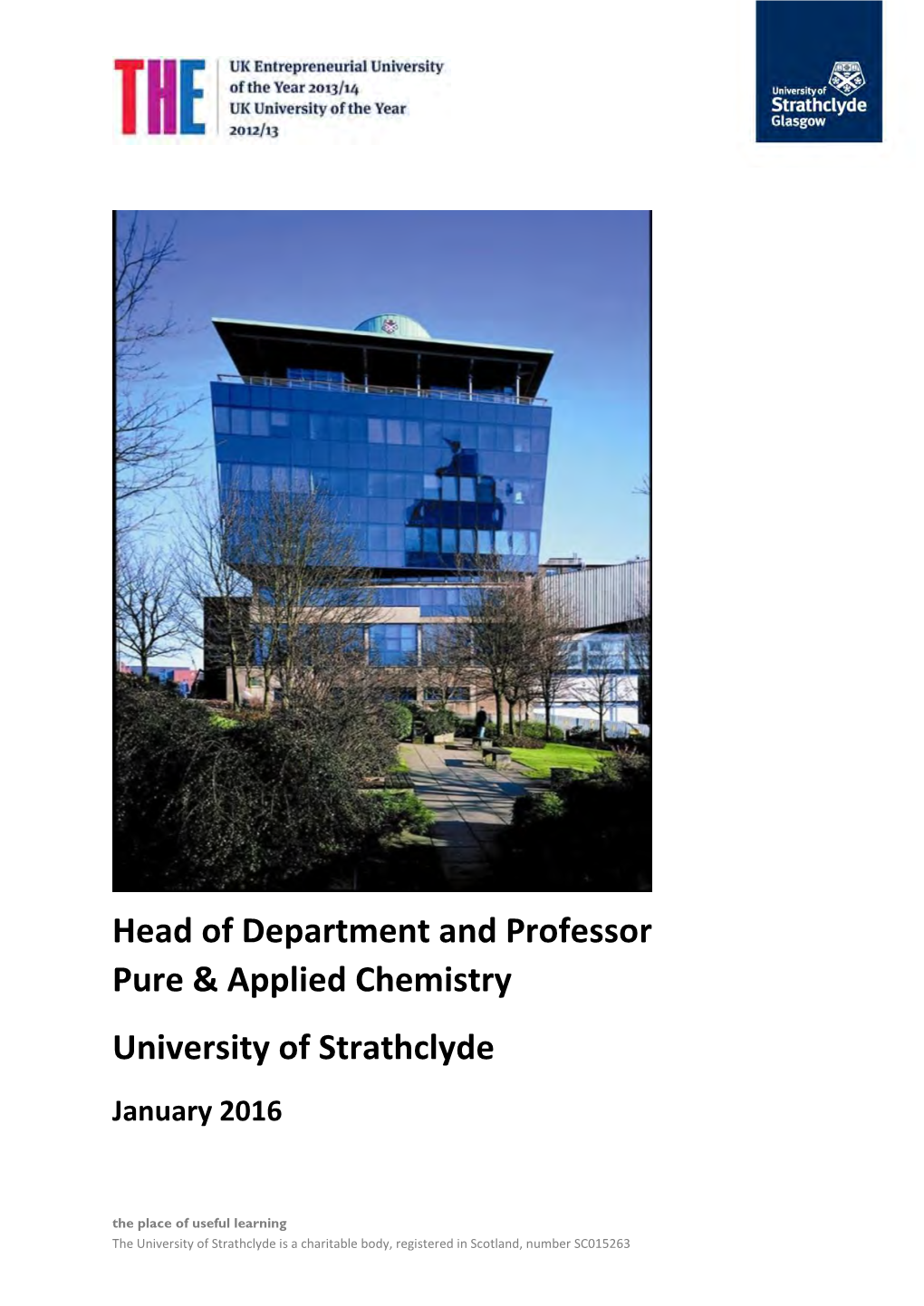 Head of Department and Professor Pure & Applied Chemistry