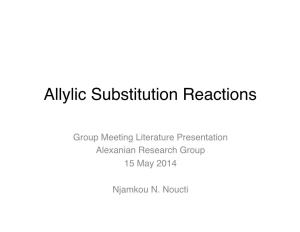 Allylic Substitution Reactions 