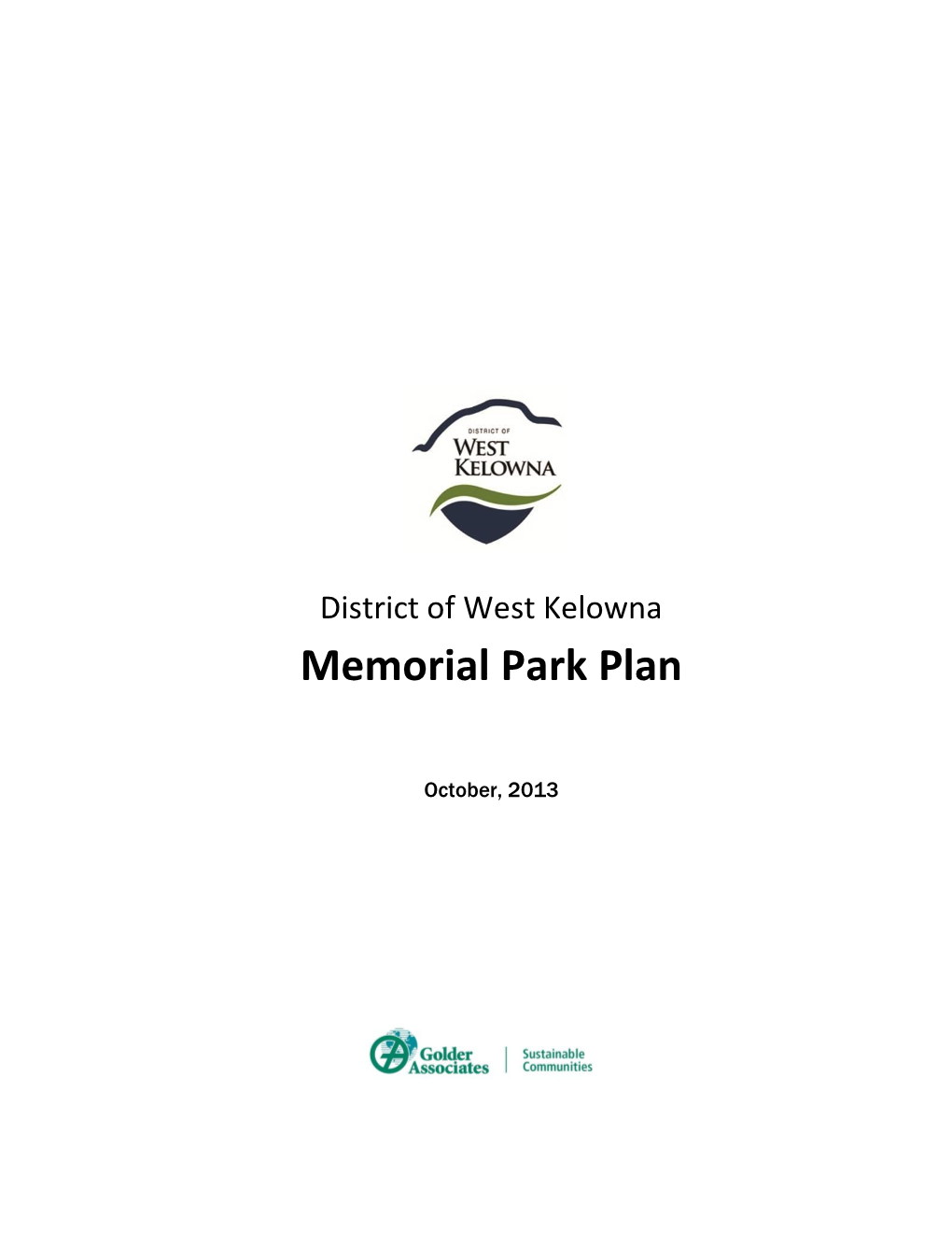 Memorial Park Plan