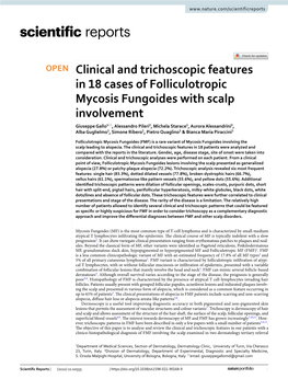 Clinical and Trichoscopic Features in 18 Cases of Folliculotropic Mycosis Fungoides with Scalp Involvement
