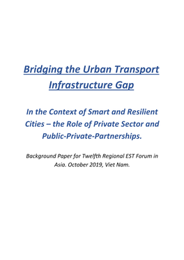 Bridging the Urban Transport Infrastructure Gap