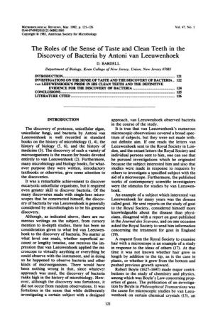 Discovery of Bacteria by Antoni Van Leeuwenhoek D