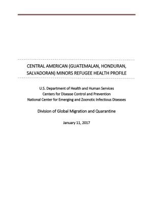 Central American Minors Refugee Health Profile