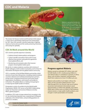 Center for Global Health, Division of Parasitic Diseases and Malaria