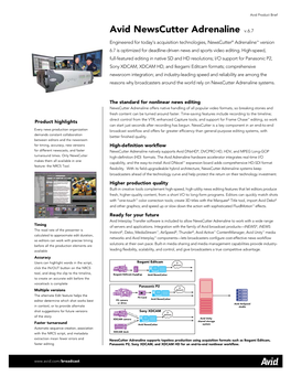 Avid Newscutter Adrenaline V.6.7