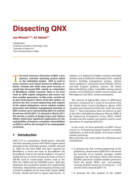 Dissecting QNX