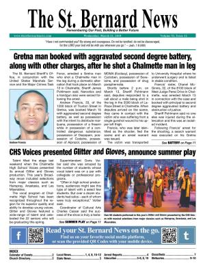Gretna Man Booked with Aggravated Second Degree Battery, Along with Other Charges, After He Shot a Chalmette Man in Leg the St