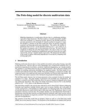 The Potts-Ising Model for Discrete Multivariate Data