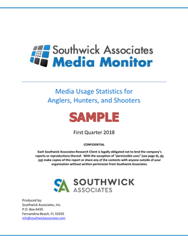 Media Usage Statistics for Anglers, Hunters, and Shooters