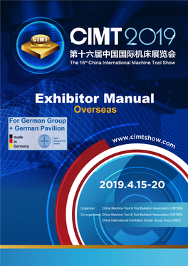 CIMT 2019 the 16Th China International Machine Tool Show