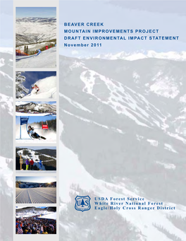 BEAVER CREEK MOUNTAIN IMPROVEMENTS PROJECT DRAFT ENVIRONMENTAL IMPACT STATEMENT November 2011