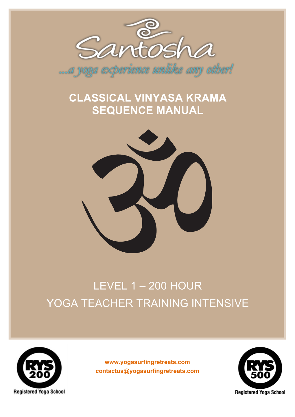 Classical Vinyasa Krama Sequence Manual Level 1