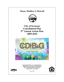 City of Syracuse Consolidated Plan 5 Annual Action Plan 2009-2010